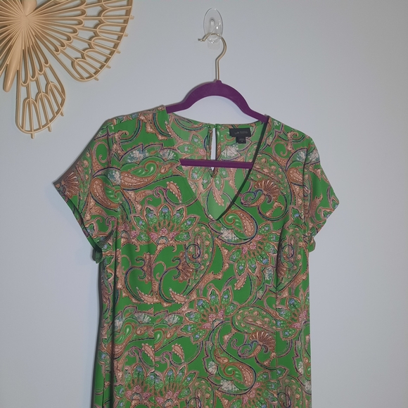 J. Jill Vibrant Green Paisley Maxi Dress - Picture 2 of 5